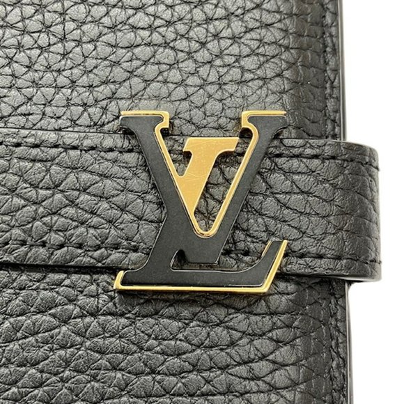LOUIS VUITTON LV Taurillon Leather RFID Bi-fold Long Wallet Black - Picture 5 of 15